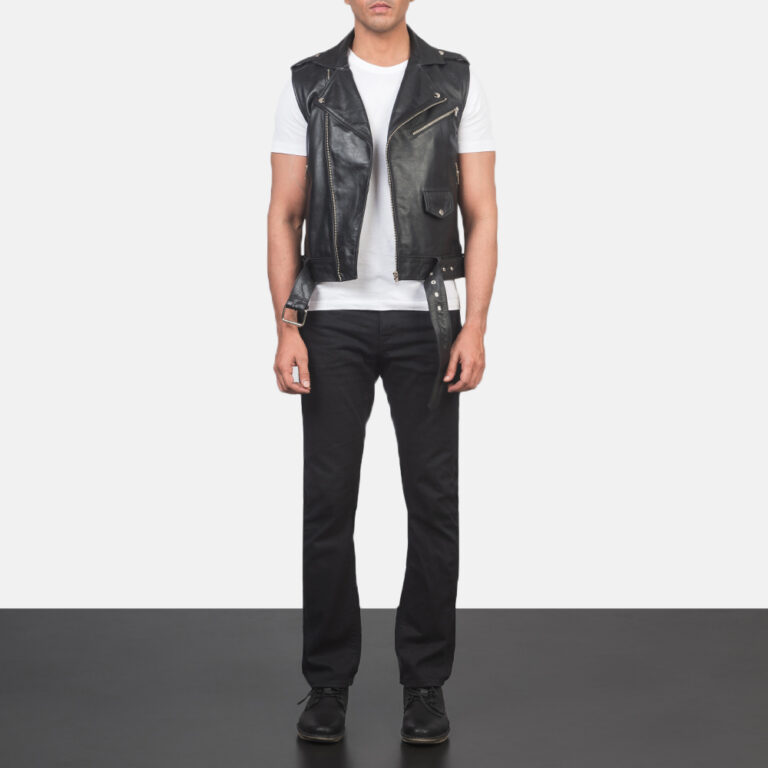 Mens Sullivan Black Leather Biker Vest_3774-2-1618226073135